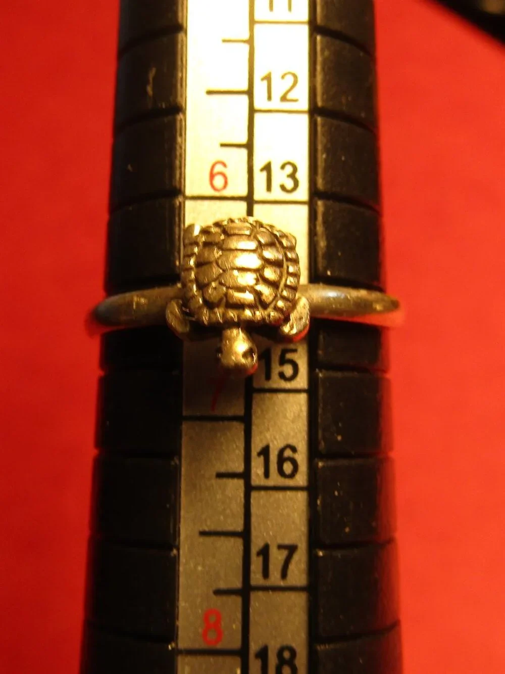 Vintage TINY TURTLE STERLING SILVER Signed 925 RING Size 6.5